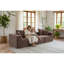 Canapé modulaire surdimensionné à assise profonde, canapé modulaire entièrement en mousse 3 pièces en tissu texturé doux, assemblage sans outil, profil bas convenant aux appartements, brun de 111 po x 37 po x 23,6 po-1665489337
