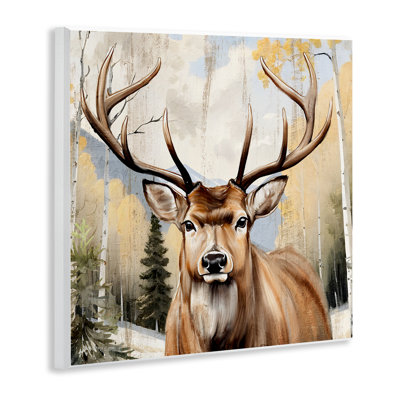 «Mountain Walk Elk Portrait», plaque murale par Kim Allen
