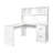 Home Office Computer Desk With Hutch, Antiqued White Finish-1312495573