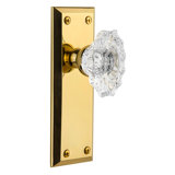 Grandeur Fifth Avenue Plate Privacy with Biarritz Crystal Door Knob