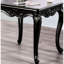 Table de bout carrée en bois massif au design traditionnel, finition champagne, décorations ornées, pieds, l 26,5 po x P 28,5 po, H 24,5 po, table à installation simple, style, H 24,5 po