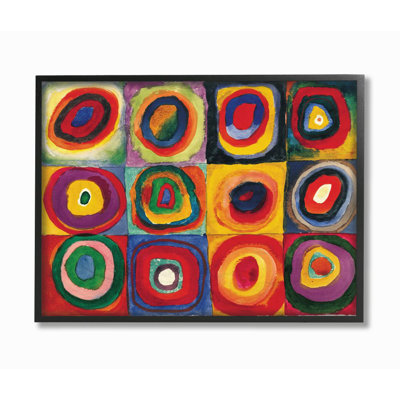 " Abstract Circle Pattern Red Yellow " by Wassily Kandinsky