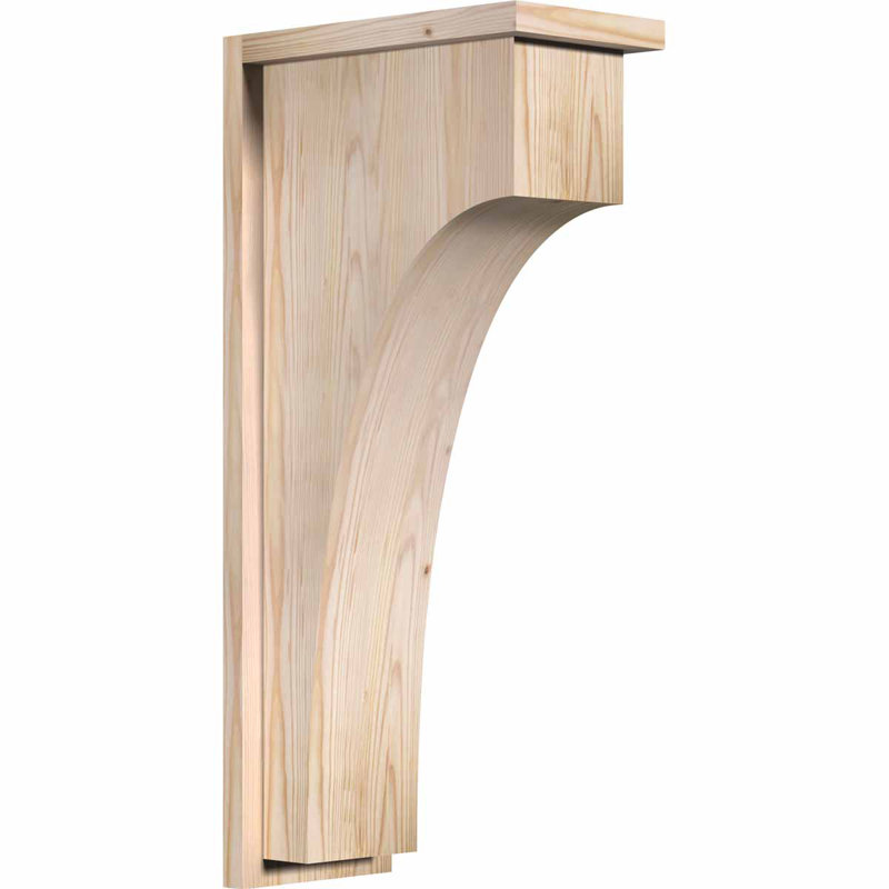 Corbeau Huntington avec plaque arrière, H 30 po x l 7,5 po x P 14 po, Sapin de Douglas, Lisse
