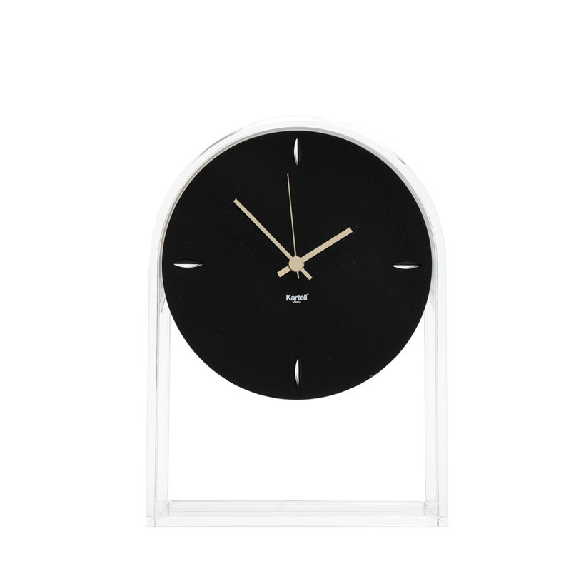 Air Du Temps Mechanical Clock, Crystal/Black