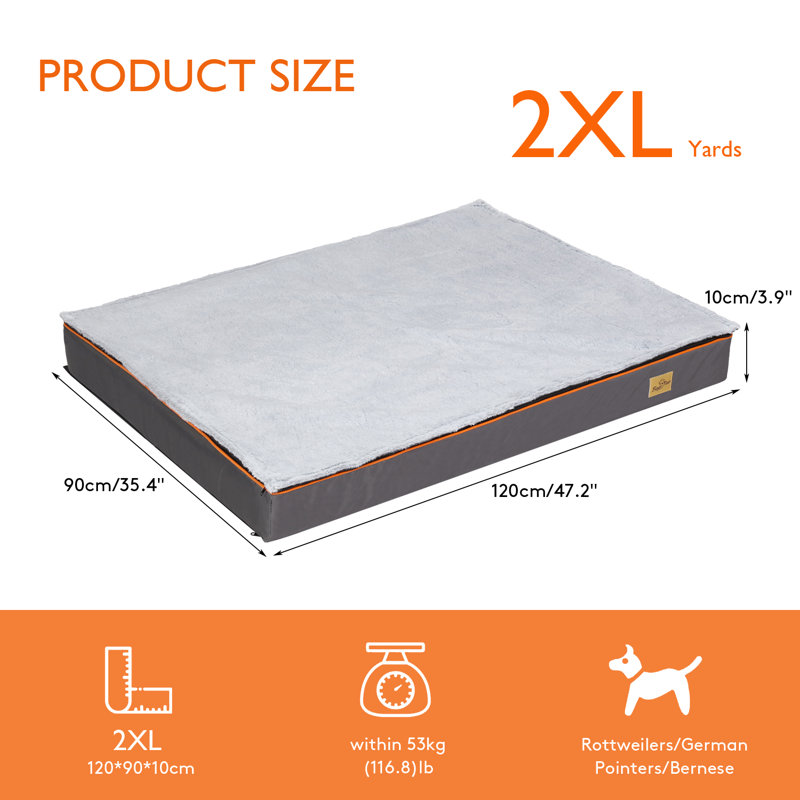 Orthopedic Fleece Pet Bed,  Extra Large (4'' H x 47.2'' W x 35.4'' D)