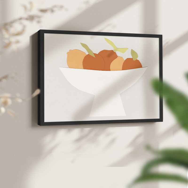Sumo Citrus I -Framed Print - Restickable, H 11 po x l 14 po, Noir, noir, noir, noir
