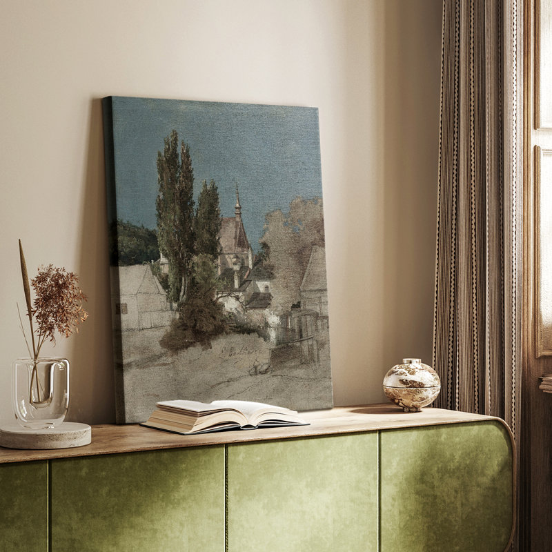 Paysage rétro CCVII - galerie Cavas, H 60 po x l 40 po