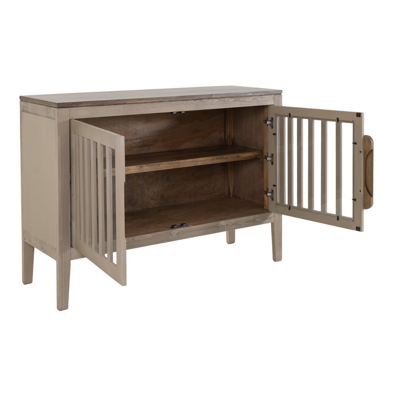 2 portes, 1 tablette, Cosole, Beige