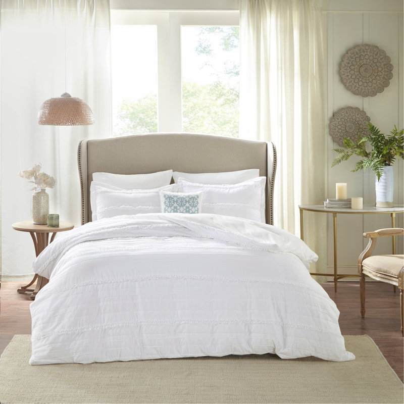 Ensemble de housse de couette en microfibre 2 en 1 double / grand, Housse de couette double / grand + 3 pièces suppl
