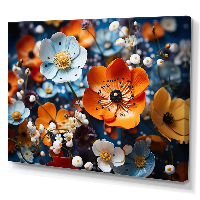 " Vibrant Wildflowers Field II ", Wrapped Canvas, 12" H x 20" W x 1" D