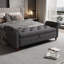 Banc de lit en tissu gris foncé-1948619906