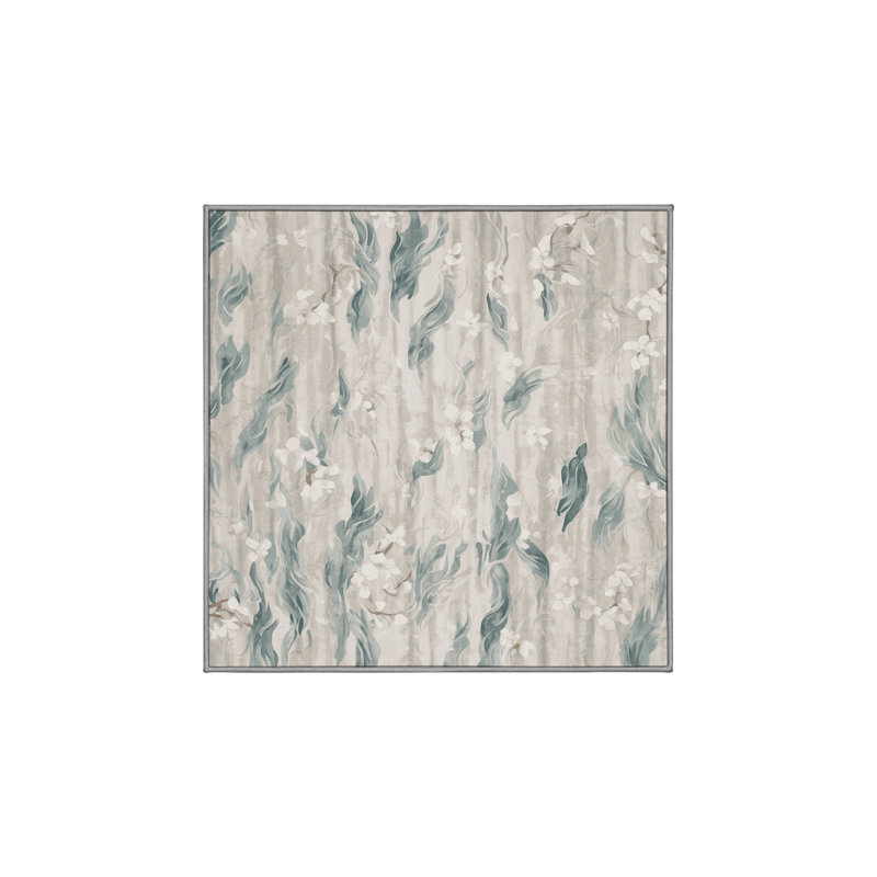 Machine Washable Gray Area Rug, Rectangle 5' x 8'