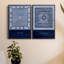 Indigo Tile I - ensemble de 2 reproductions d'art sur toiles-761870205-761870206