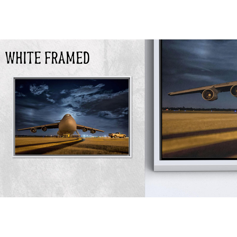 Toile imprimée: Lockheed Plane Glass, art de l'aviation, décor de paysage blanc 1P, 59,1 po H x 82,7 po l