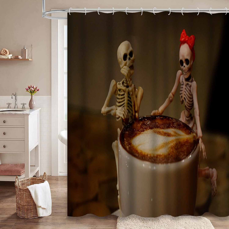 Rideau de douche Skeleton, L 72 po x l 84 po