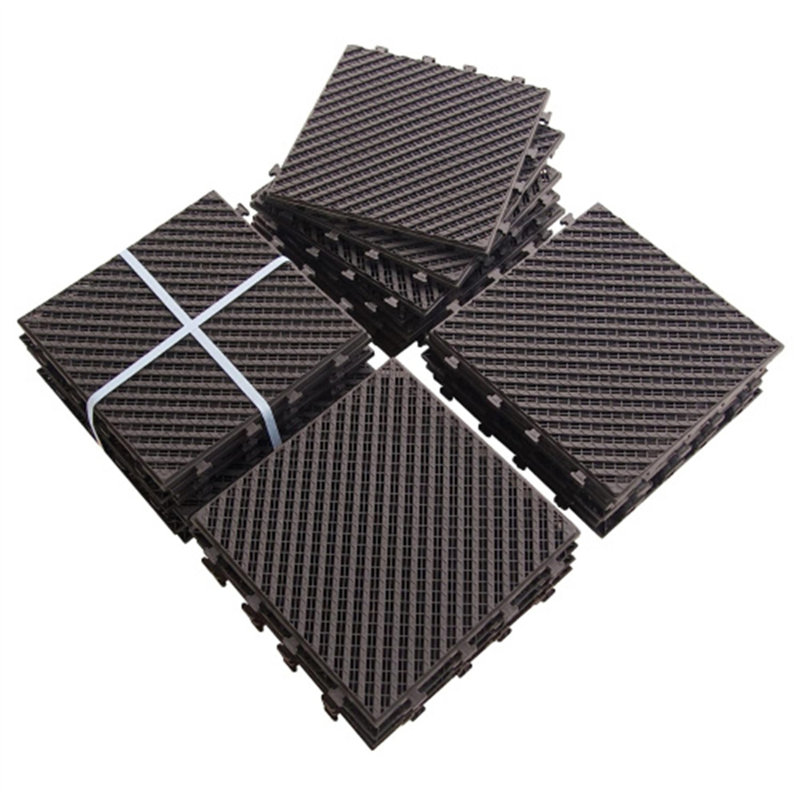 Carreaux de terrasse à emboîtement de patio, Marron foncé