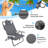 5-Position Adjustable Backpack Beach Chair Folding Lounge Chair with Pillow and Storage Bag-554659252