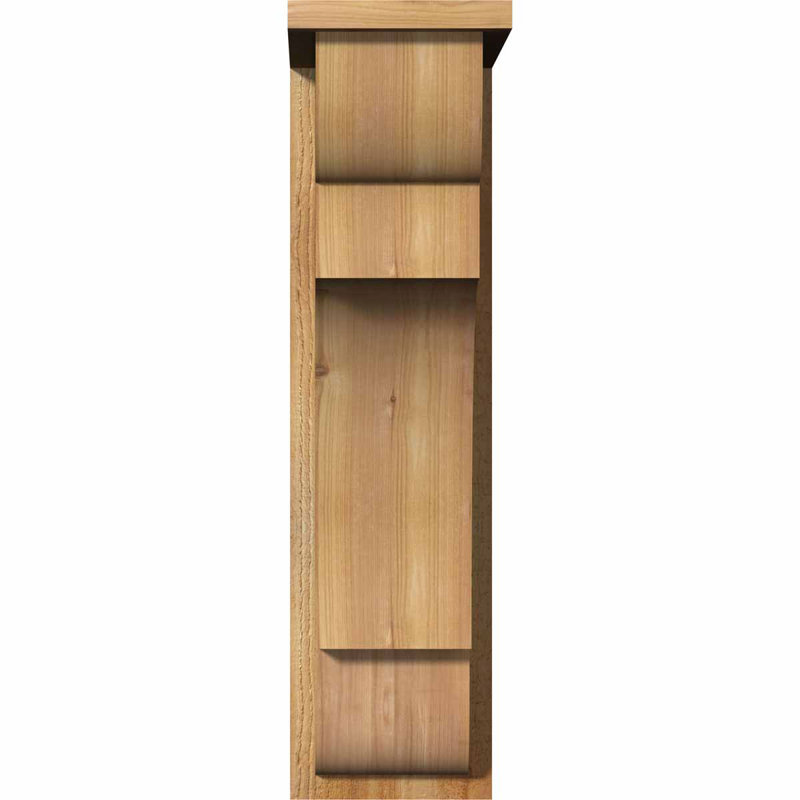 New Brighton Corbel avec plaque arrière, H 30 po x l 8 po x P 14 po, Cèdre rouge, Sciage brut