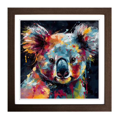 Koala Bear Abstract Art - Framed Print