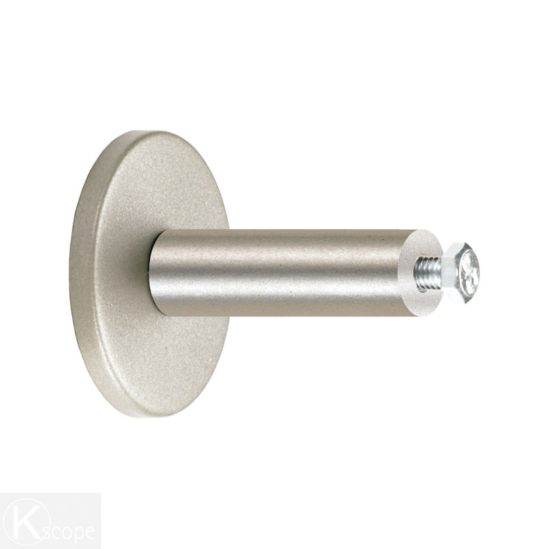Tama Single Curtain Rod, 3.5" H x 60" W x 3.75" D, Antique Silver
