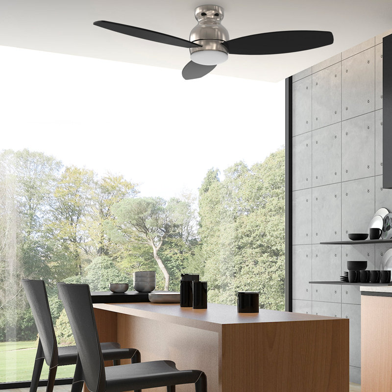 Ventilateur de plafond intelligent Trento avec télécommande, ensemble d'éclairage inclus, fonctionne avec l'assistant Google, Amazon Alexa et les raccourcis Siri.