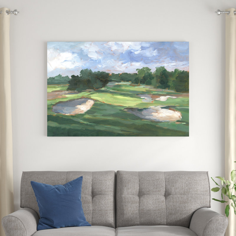 Étude de terrain de golf III par Ethan Harper - reproduction, H 32 po x l 48 po, Érable