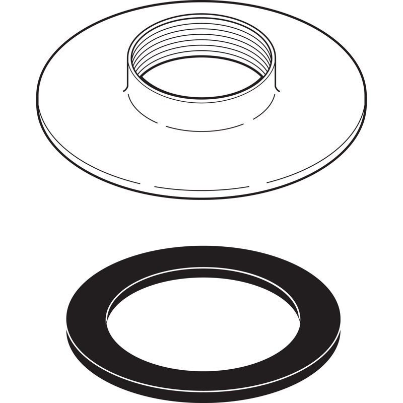 Escutcheon Thick Tile Mounting Kit, Chrome