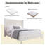 Grand lit plateforme tapissier blanc à oreilles Milun-935789648