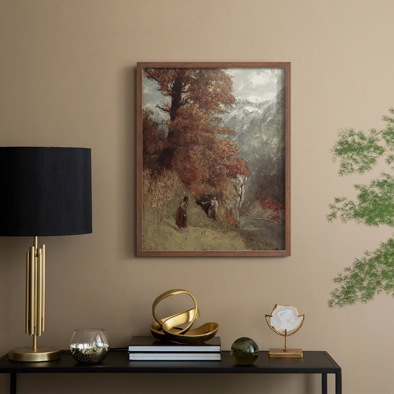 «Vintage Landscape CLXV», reproduction encadrée - bois massif, H 30 po x l 24 po