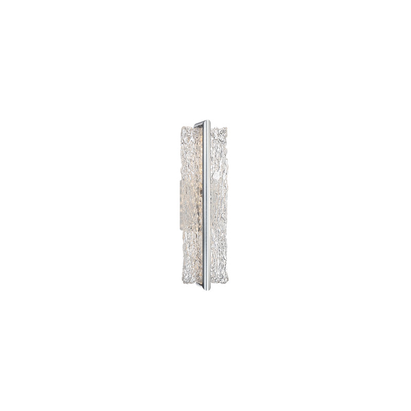 Vetri Brushed Aluminum 19" LED Outdoor Bath Bar with Clear Piastra Glass