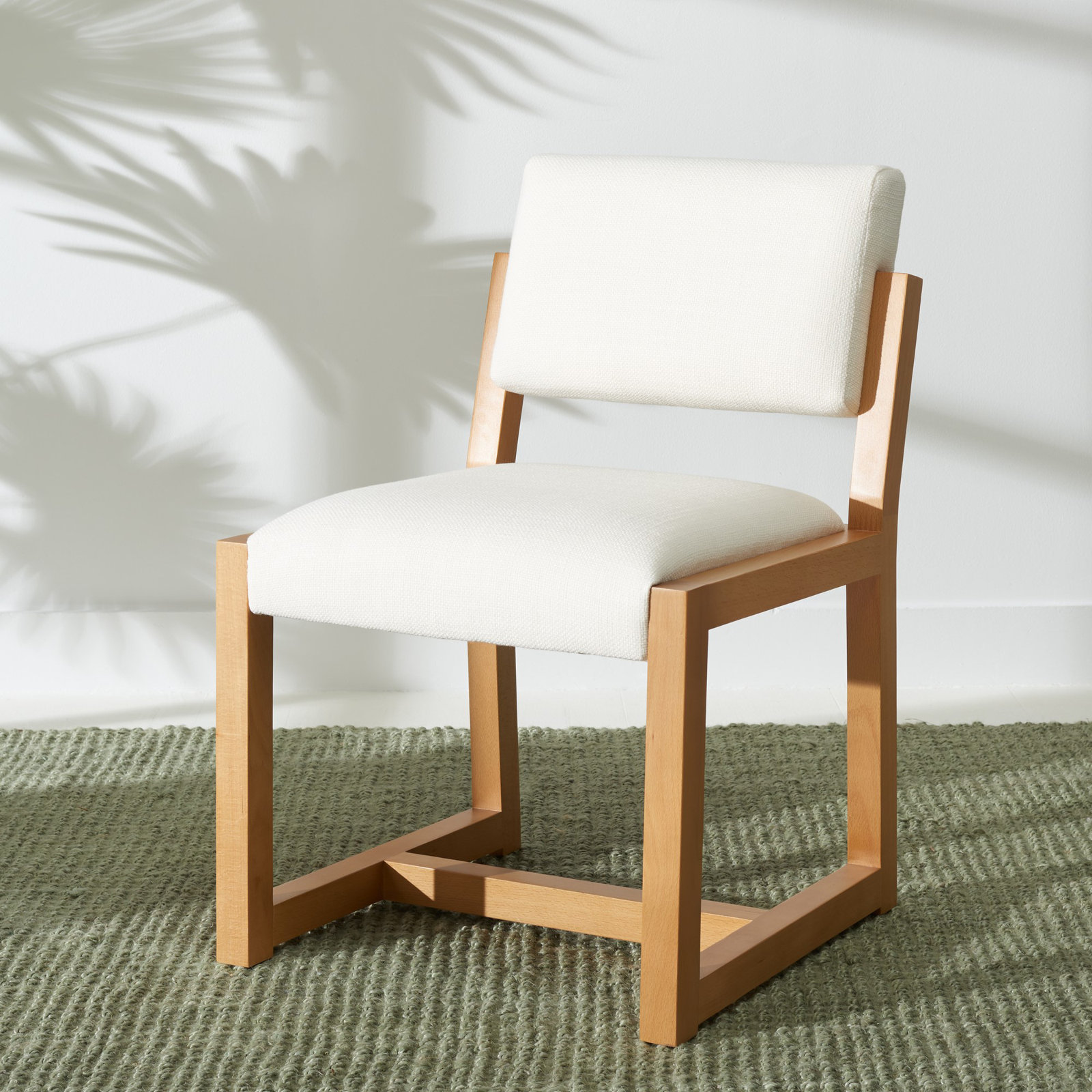 Voltaire Linen Side Chair, Ivory