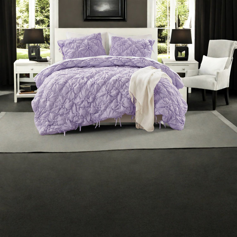 Ensembles de literie à motif floral confortable, microfibre de qualité supérieure, très grand confort chic
