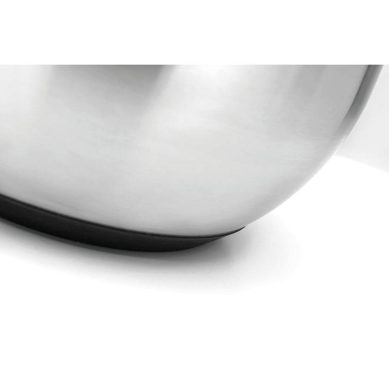 Geminis 8-Piece Stainless Steel Mixing Bowl Set with Black Lids