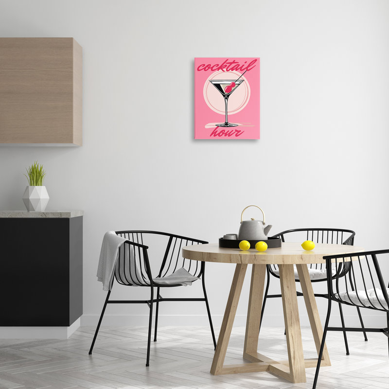 «Cocktail Hour on Pink» par Elizabeth Medley, H 20 po x l 16 po