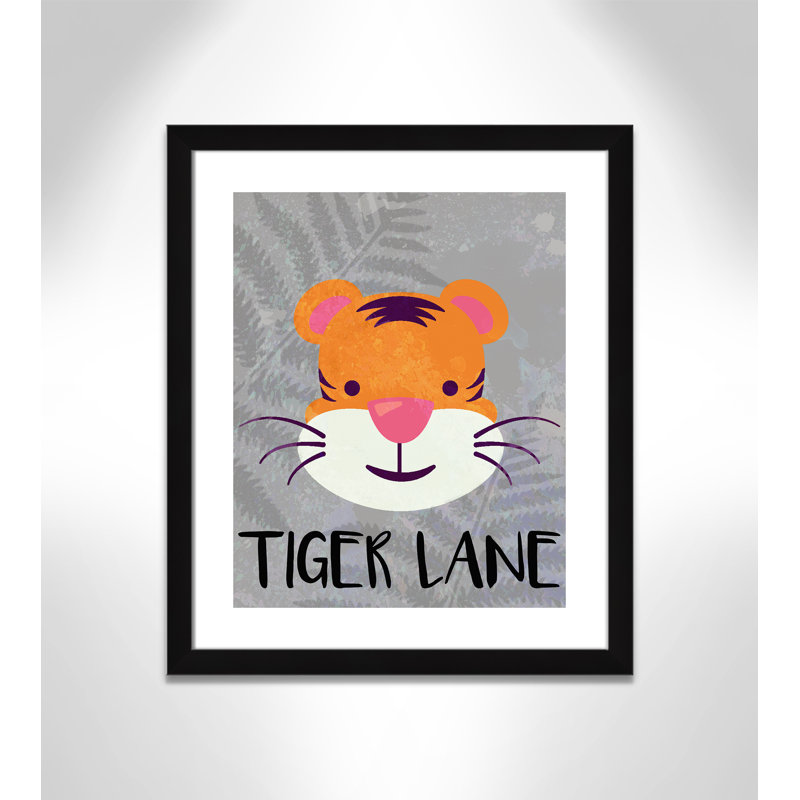 Impression sur papier Tigert Lane Tiger Lane, H 24,5 po x l 20,5 po x P 0,6 po, Encadré plat noir