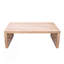 Table basse 47,2 po en bois sculpté rustique - aspect fait à la main avec panneaux latéraux ornés, finition naturelle-613594875