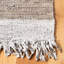Tapis de couleur unie en coton tissé à la main gris clair Exley-1243278242