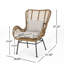 Chaise de patio à la mode avec revêtement de cadre de fauteuil beige et brun