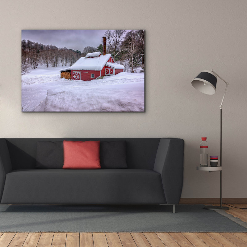 Art mural sur toile Epic Graffiti «Winter At The Maple Sugar Shack» par Rick Berk
