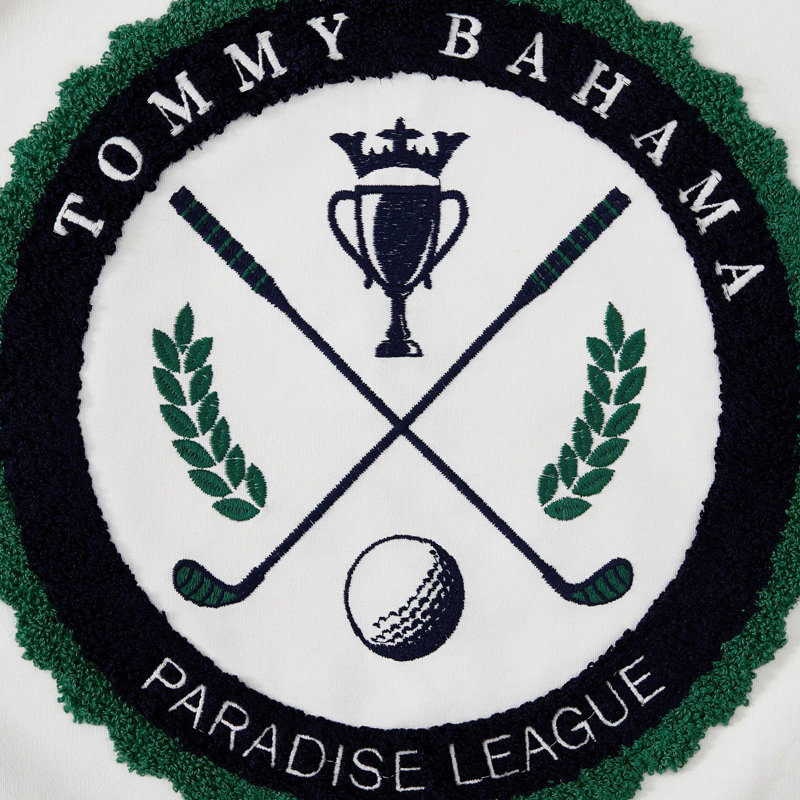 Coussin en coton Tommy Bahama, Paradise League Green, Carré 18 po