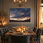 «Dark Storm Clouds And Rain Over Silhouetted Pine», art mural sur toile-1110532931