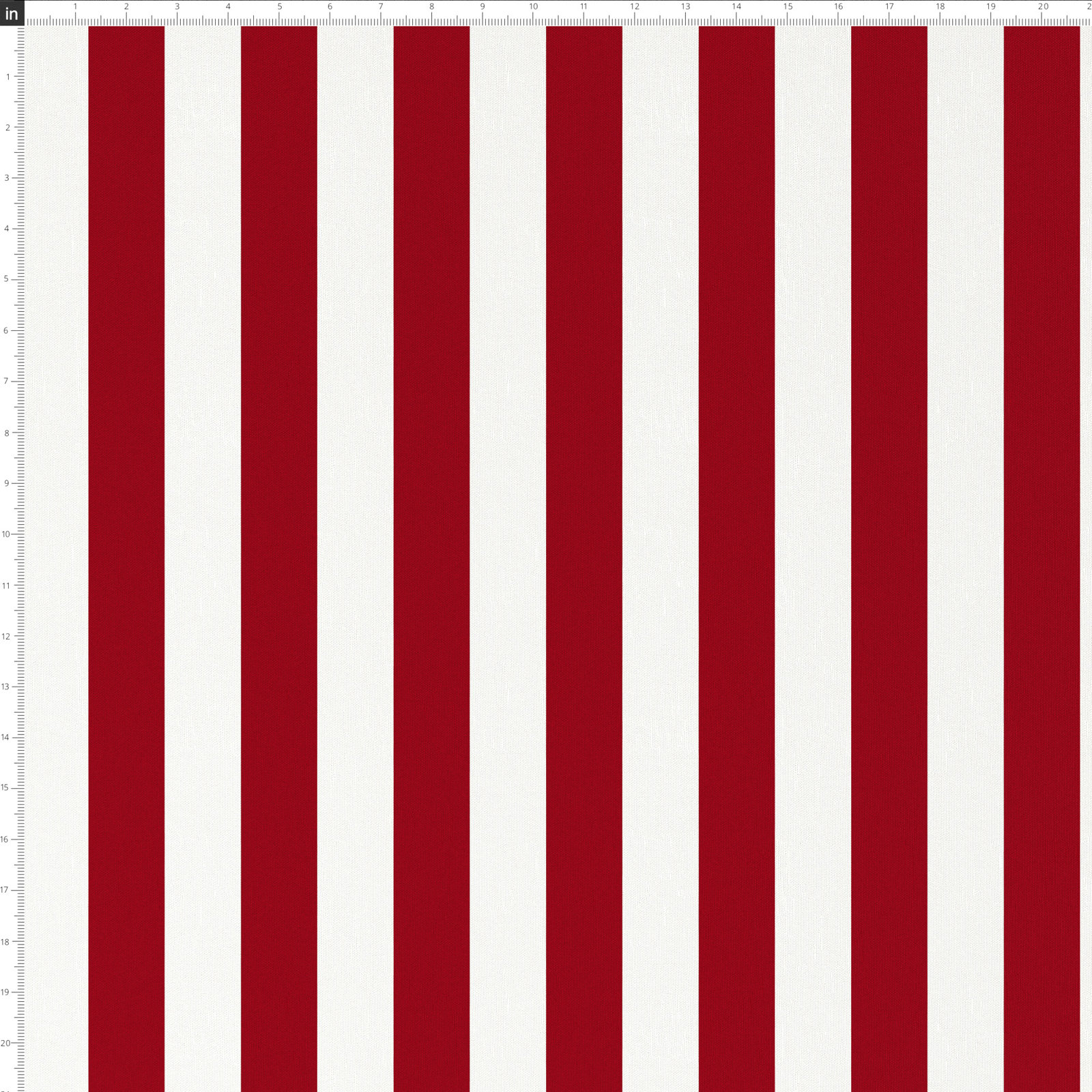 Manders 25" Cotton Ottoman, Canopy Stripe Red