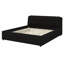 Lit plateforme tapissier contemporain avec tête de lit, mobilier de chambre élégant-138162623