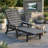 4-Position Adjustable + Folding + Chaise Lounge Chair + with Heavy Duty Steel Frame + Outdoor Sunbathing Bed for Patio Pool Beach Backyard + Supports 360 lbs + (Black)