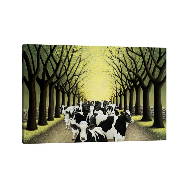 Road Block by Lowell Herrero - Wrapped Canvas Painting, 20.32 cm H x 30.48 cm W