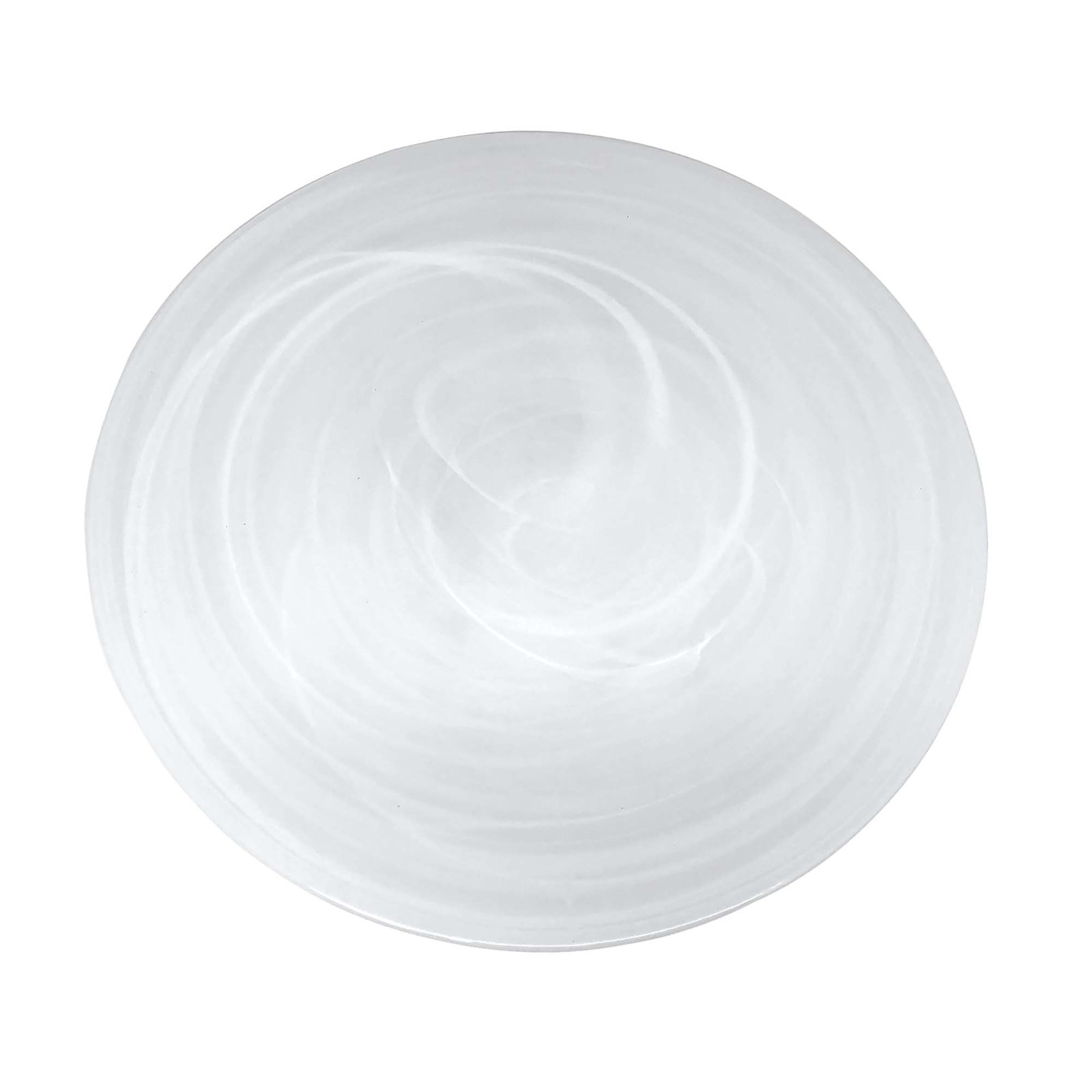Alabaster Round Glass Platter, White