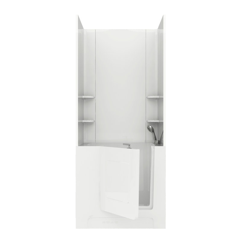 Bain tourbillon de 39 po x 27 po avec robinet, chauffe-eau et siège intégré Catalina, Droite