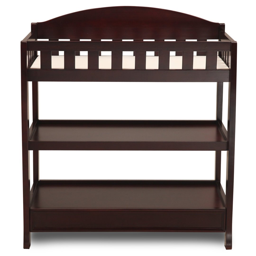 Wilmington Changing Table with Pad Delta Children Color: Espresso Cherry