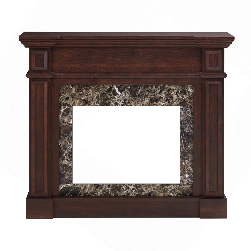 Only Mantel (Not Included 23" Fireplace)--Cherry, 45.6"W*11.8"D*40"H, Burgundy