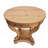 Wood Curved Legs Farmhouse Style Round Dining Table with Storage, Ideal for Compact Spaces and Rustic Decor-2029515672